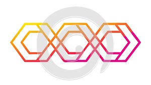 Interlocking Hexagon Pattern, Abstract Geometric Vector Design, vector design Generative AI