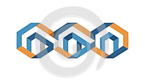 Interlocking Hexagon Pattern: Connectivity & Modern Design, vector design Generative AI