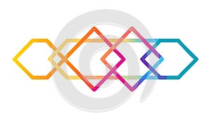 Interlocking Hexagon Pattern, Connectivity and Structure, vector design Generative AI