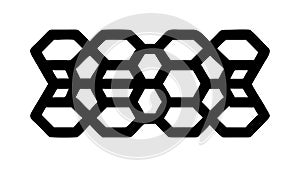 Interlocking Hexagon Pattern Geometric Abstract Design Vector, vector design Generative AI
