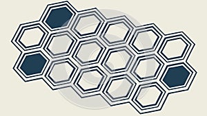 Interlocking Hexagon Pattern, Modern Geometric Background, vector design Generative AI
