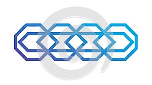 Interlocking Hexagonal Abstract Geometric Pattern, vector design Generative AI