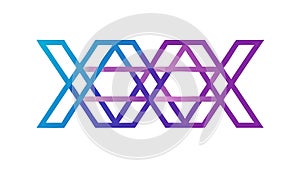 Interlocking Hexagonal Geometric Mesh Pattern, Modern Abstract Design, vector design Generative AI