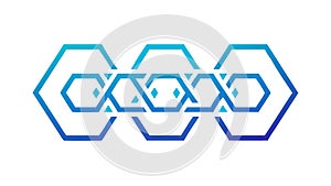 Interlocking Hexagonal Geometric Pattern, Abstract Connected, vector design Generative AI