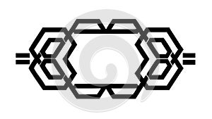 Interlocking Hexagonal Geometric Pattern Design, vector design Generative AI