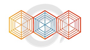 Interlocking Hexagonal Geometry: Abstract Modern Pattern Design, vector design Generative AI