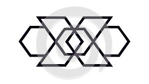 Interlocking Hexagonal Geometry Vector: Abstract Pattern Design, vector design Generative AI