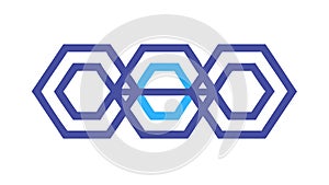 Interlocking Hexagonal Pattern Abstract Geometric Design, vector design Generative AI