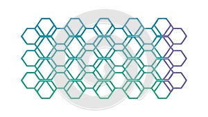 Interlocking Hexagonal Pattern, Geometric Structural Design, vector design Generative AI