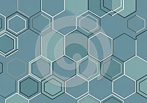 Interlocking hexagonal patterns in varying shades