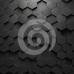 Interlocking hexagonal tiles create a textured, three-dimensional pattern. Each tile is