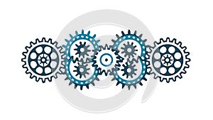Interlocking Industrial Gears, Mechanical System Design, vector design Generative AI