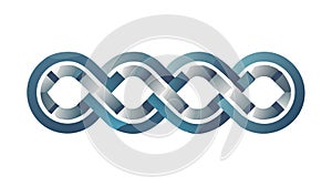 Interlocking Infinity Chain Abstract Pattern, vector design Generative AI