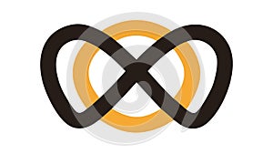 Interlocking Infinity Symbol Endless Loop Vector, vector design Generative AI