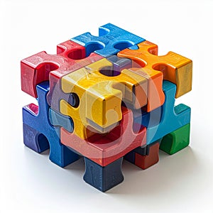 Interlocking Jigsaw Puzzle Cube Solution