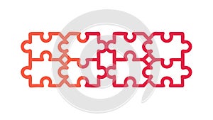 Interlocking Jigsaw Puzzle Pieces Problem Solving, vector design Generative AI