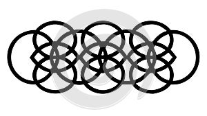 Interlocking Knot Pattern. Complexity, Connection, and Unity Design, vector design Generative AI