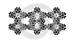 Interlocking Mechanical Gear Pattern Design, vector design Generative AI