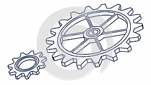 Interlocking mechanical gears, a symbol of teamwork, vector design Generative AI