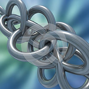 A gradient of blue and green hues adding depth and contrast to the