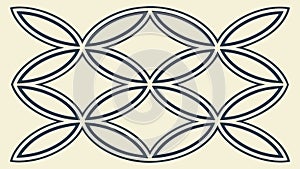 Interlocking Oval Chain Pattern Vector, vector design Generative AI