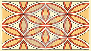 Interlocking Oval Geometric Pattern Vector, vector design Generative AI