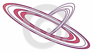 Interlocking Oval Rings Pattern, Abstract Connection Design, vector design Generative AI