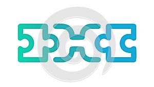 Interlocking Puzzle Elements: Problem Solving, vector design Generative AI