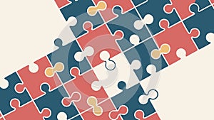 Interlocking Puzzle Pieces. Abstract Connection Solution Vector, vector design Generative AI