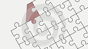 Interlocking puzzle pieces, depicting connection, problem,solving, and unity vector design Generative AI
