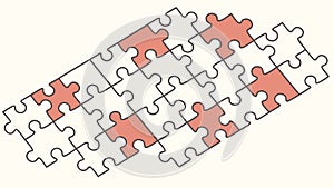 Interlocking Puzzle Pieces, Problem Solving & Teamwork, vector design Generative AI