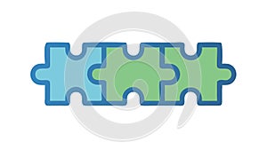 Interlocking Puzzle Pieces, Problem Solving Teamwork, vector design Generative AI