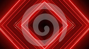 Red Neon Glowing Lines Abstract Background