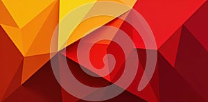 Interlocking red and yellow triangles, sharp angles , background, color