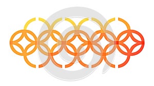 Interlocking Ring Pattern: Abstract Geometric Ornament, vector design Generative AI