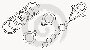 Interlocking Rings and Chains, Symbol of Connection and Unity vector design Generative AI
