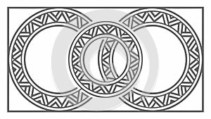 Interlocking Rings Geometric Abstract Vector, vector design Generative AI