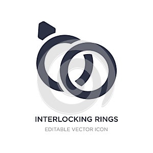 interlocking rings icon on white background. Simple element illustration from General concept