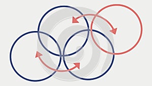 Interlocking Rings, Interconnectedness, vector design Generative AI