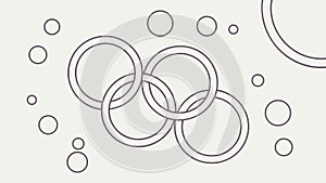 Interlocking Rings Modern Geometric Pattern, vector design Generative AI