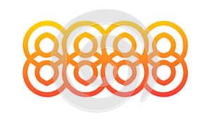 Interlocking Rings Pattern for Connection, vector design Generative AI