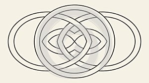 Interlocking Rings Pattern: Symbol of Unity and Connection, vector design Generative AI