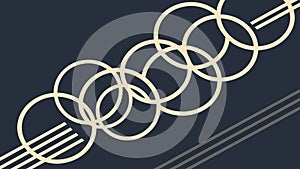 Interlocking Rings Pattern, Symbol of Unity & Strength, vector design Generative AI