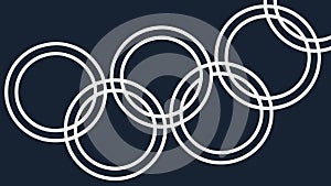 Interlocking Rings Pattern Vector Outline Design, vector design Generative AI