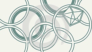 Interlocking Rings Pattern Vector, Symbol of Connection Unity, vector design Generative AI