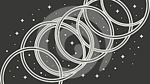 Interlocking Rings or Ribbons, Abstract Unity Vector Graphic, vector design Generative AI