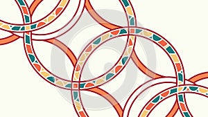 Interlocking Rings Seamless Pattern: Dynamic Geometric Design, vector design Generative AI