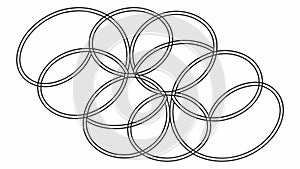 Interlocking Rings, Unity & Connection Symbol, vector design Generative AI