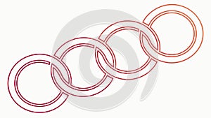 Interlocking Rings Vector for Unity, Connection Abstract Patterns. vector design Generative AI