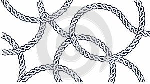 Interlocking Rope Knot Pattern, Nautical Decorative Design, vector design Generative AI